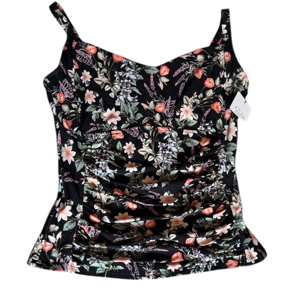 NWT Azura Rome Twist Minimizer Underwire Tankini Top sz 16 DD/E